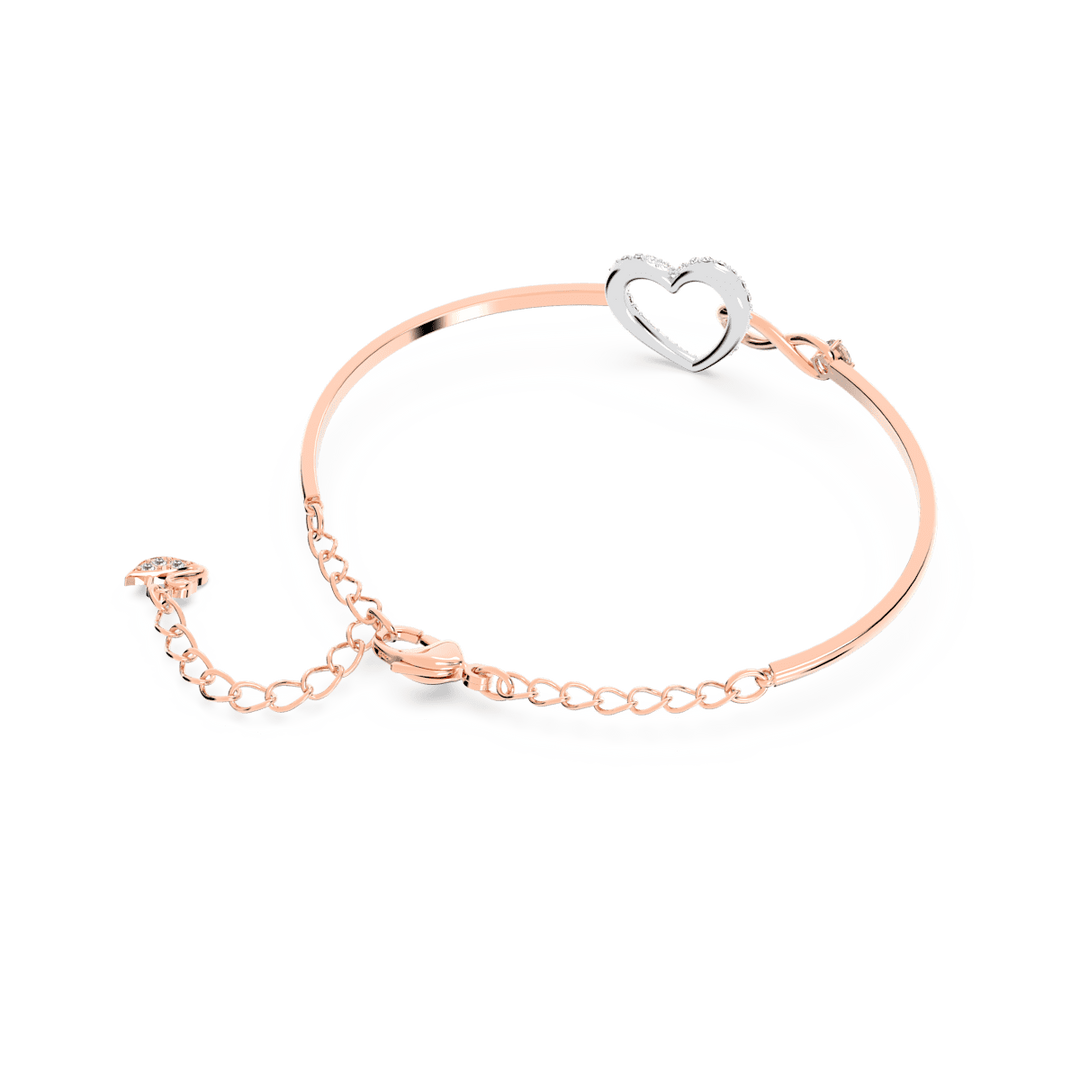 Swarovski Hyperbola Rose Gold-Tone And Rhodium Plated Bracelet With Clear Zirconia's 5518869