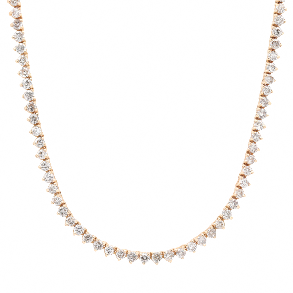14K Yellow Gold 17" Diamond Necklace