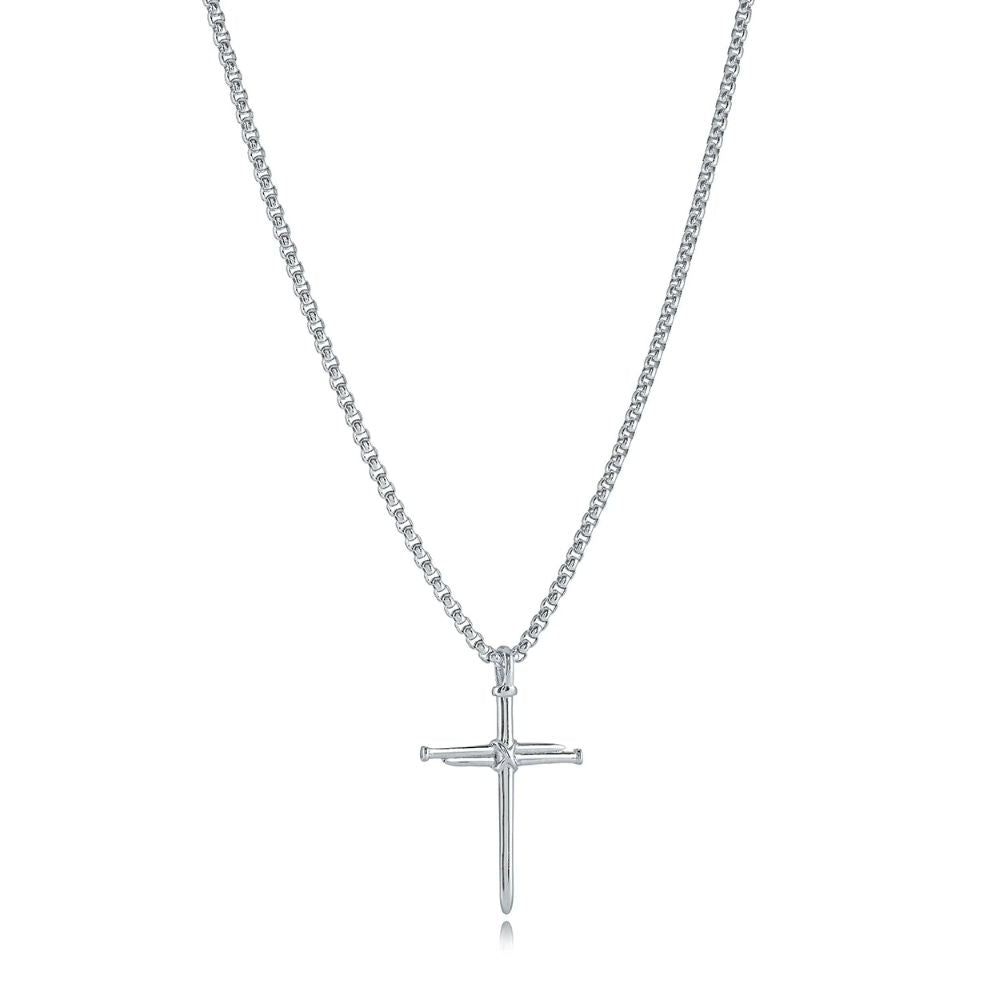 Italgem Stainless Steel Nail Cross Pendant