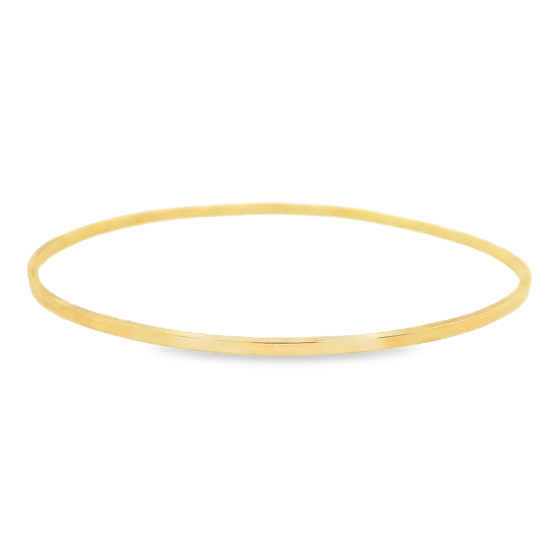 Estate - 10 Karat Yellow Gold 1.86mm Wide Plain Slip Bangle