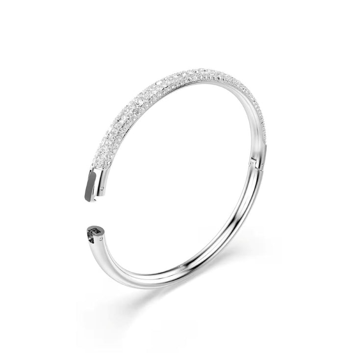 Swarovski Sublima Rhodium Plated Bangle With Clear Crystals