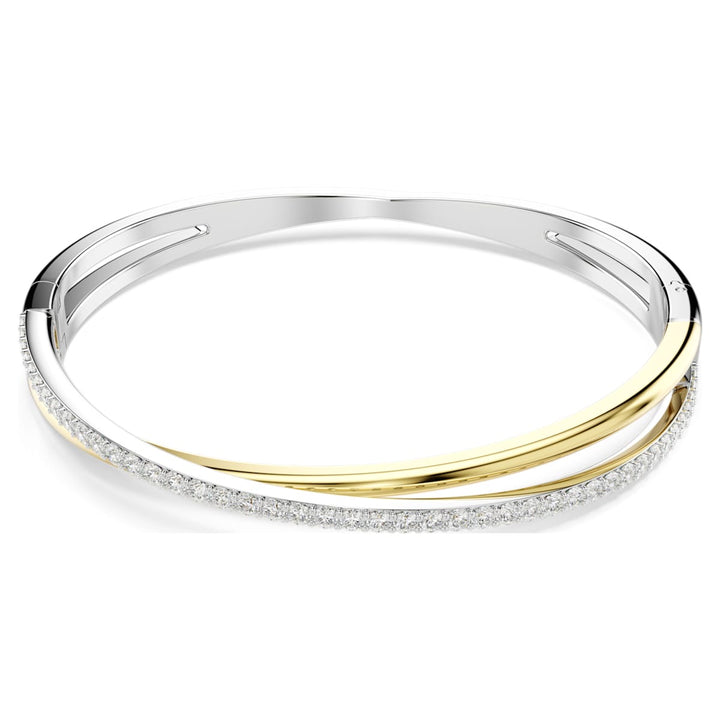 Swarovski Hyperbola Two-Tone Plated Bangle With Clear 5689720