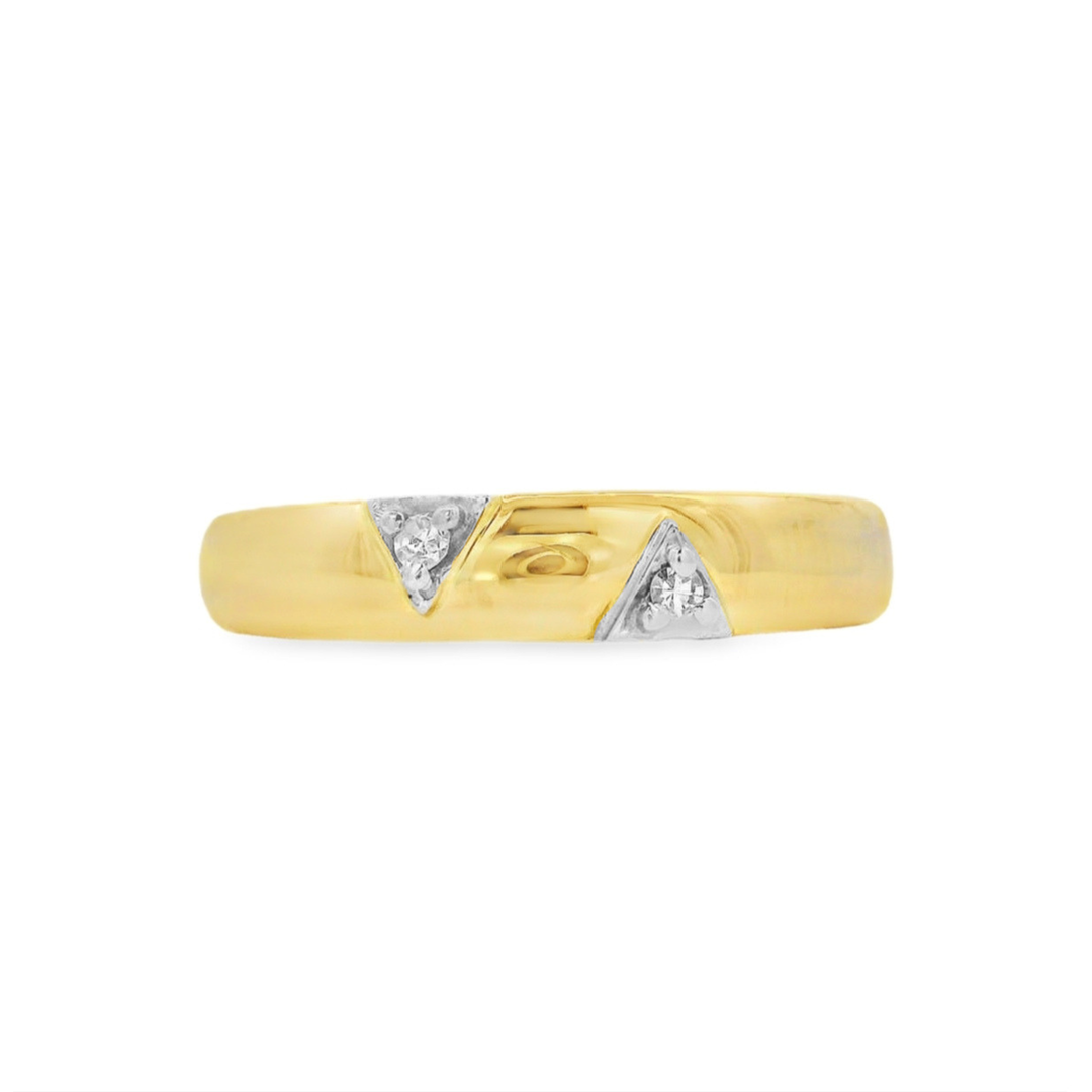 10K Yellow Gold 0.02 CTW Diamond Woman's Ring