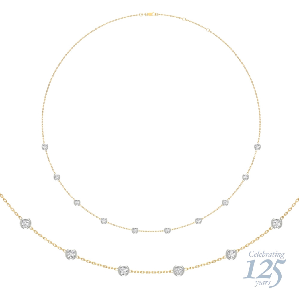 14K Yellow And White Gold J.H. Young 125th Anniversary 0.82 CTW Diamond 18" Necklace