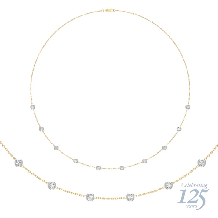 14K Yellow And White Gold J.H. Young 125th Anniversary 0.82 CTW Diamond 18" Necklace