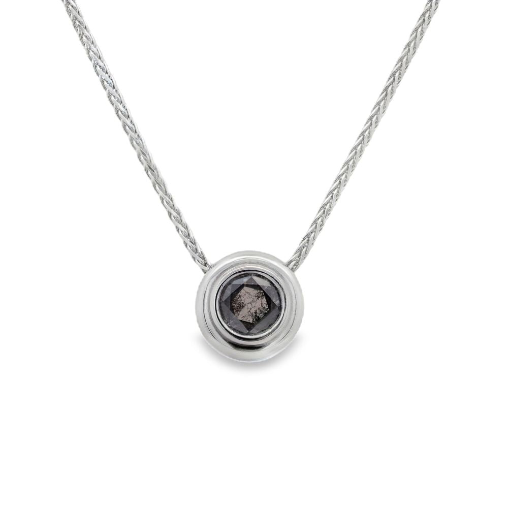 14K White Gold 0.61 CTW Galaxy Diamond Pendant