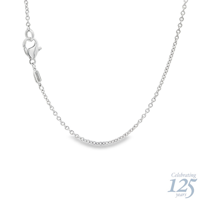 14K White Gold J.H. Young 125th Anniversary 1.26 CTW Diamond Circle Necklace With 18" Chain