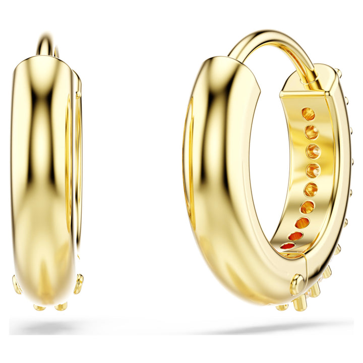 Swarovski Matrix Gold-Tone Plated Hoop Earrings With Clear Zirconia's 5697228