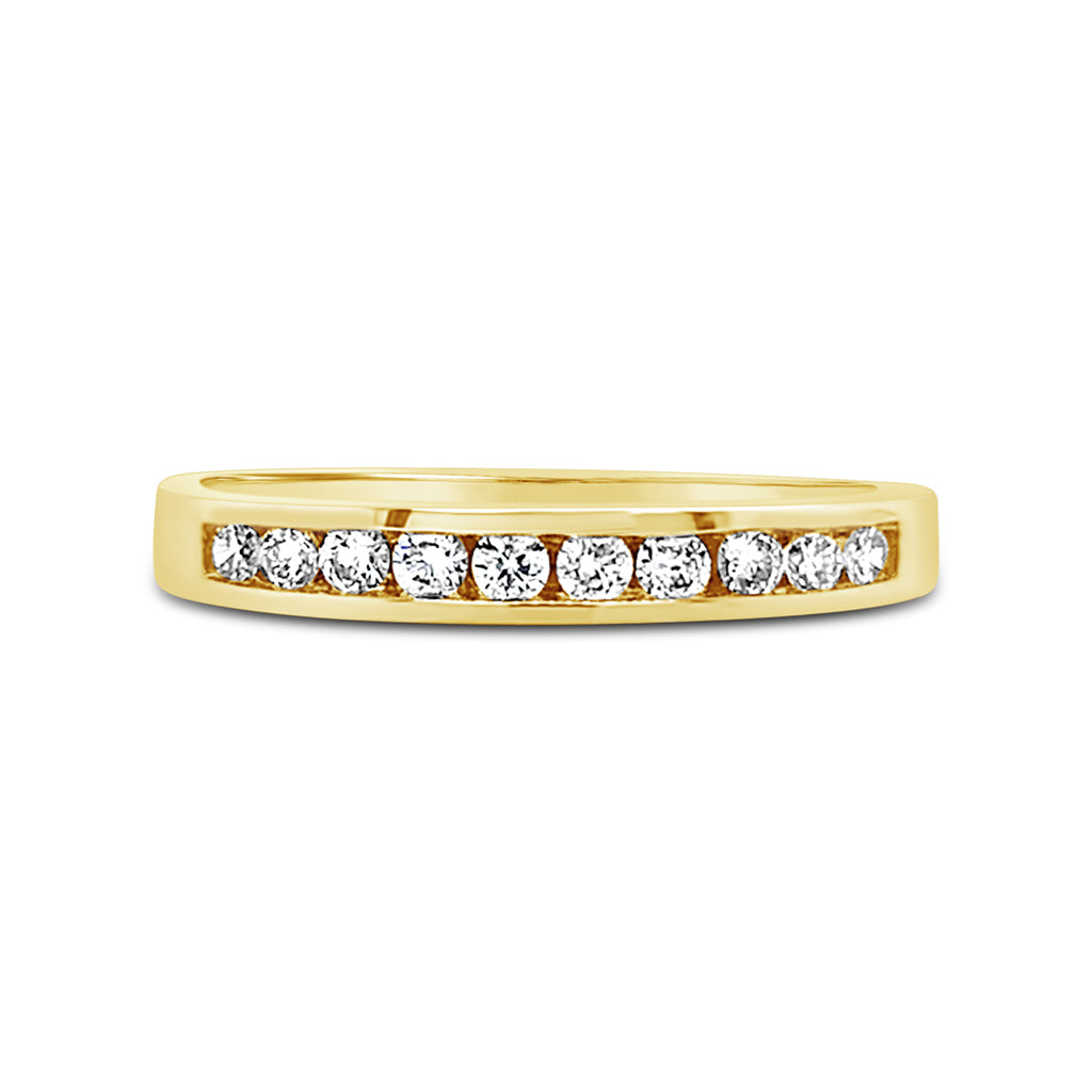 14K Yellow Gold 0.50 CTW Channel Set Diamond Anniversary Band