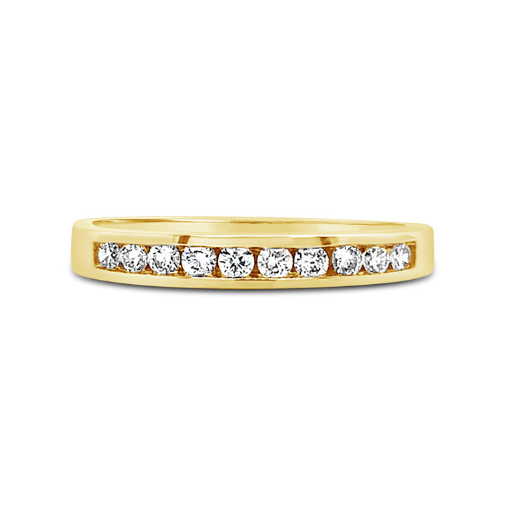14K Yellow Gold 0.50 CTW Channel Set Diamond Anniversary Band