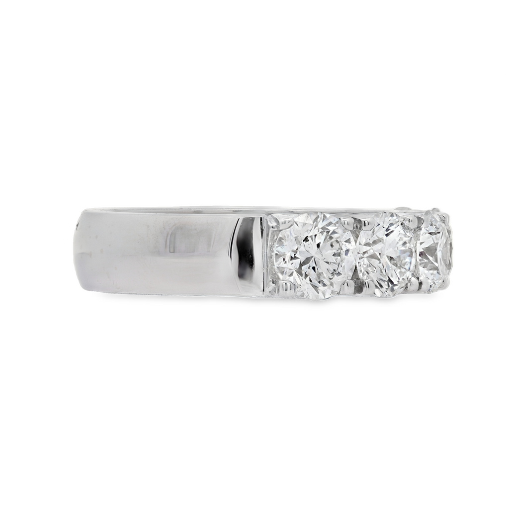 Women's 18K White Gold 2.57 CTW Diamond Anniversary Ring