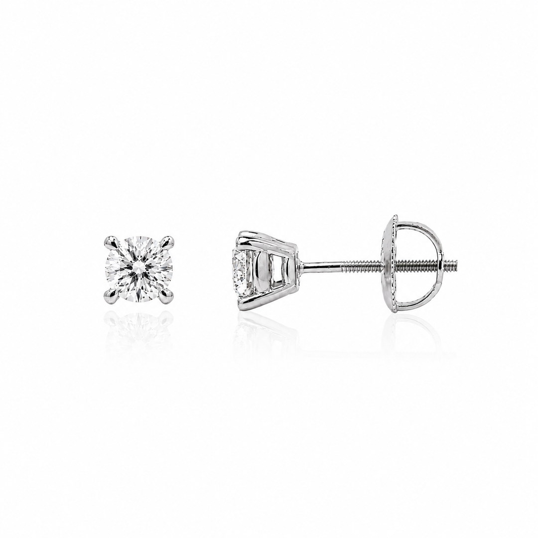 14K White Gold 0.30 CTW LAB Grown Diamond Stud Earrings