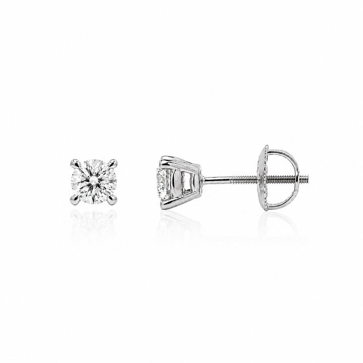 14K White Gold 0.30 CTW LAB Grown Diamond Stud Earrings