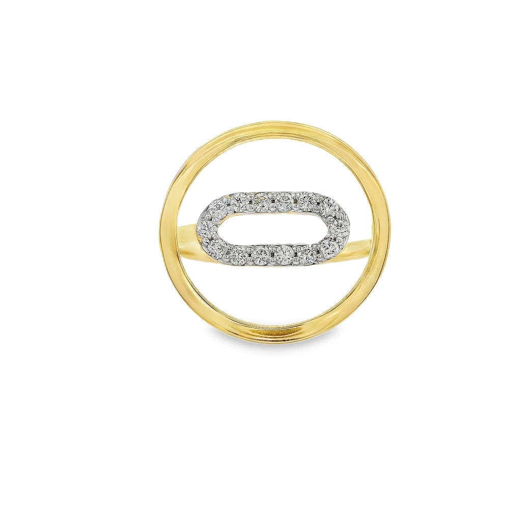 14K Yellow And White Gold Ralf Mezger 0.21 CTW Diamond Woman's Ring