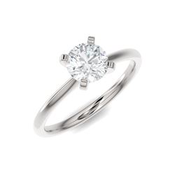 Women's 14K White Gold Solitaire 2.02 CT Lab Grown Diamond Engagement Ring