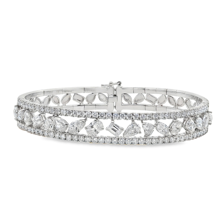 18K White Gold 7.02 CTW Diamond Bracelet