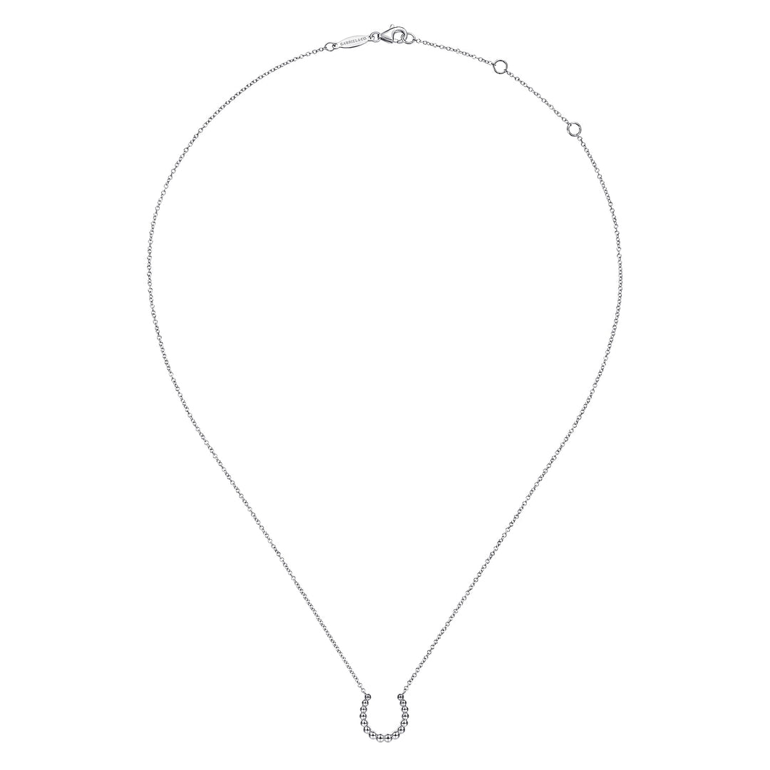 Sterling Silver Gabriel & Co. Horseshoe Bujukan Necklace