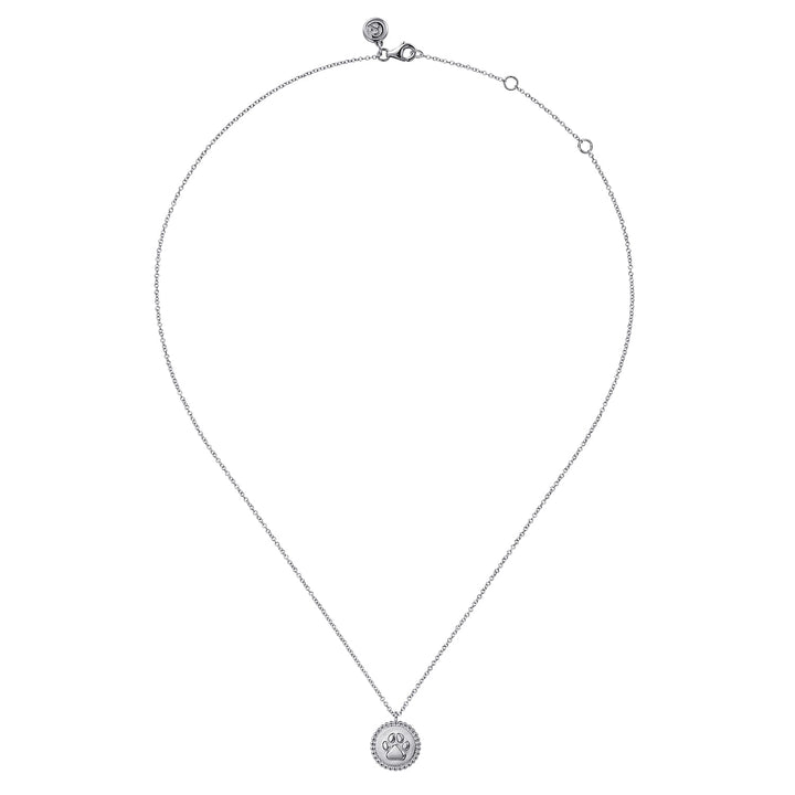 Sterling Silver Gabriel & Co. Bujukan Paw Print Necklace