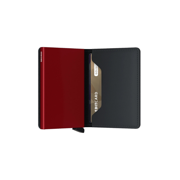 Secrid Matte Black-Red Slimwallet