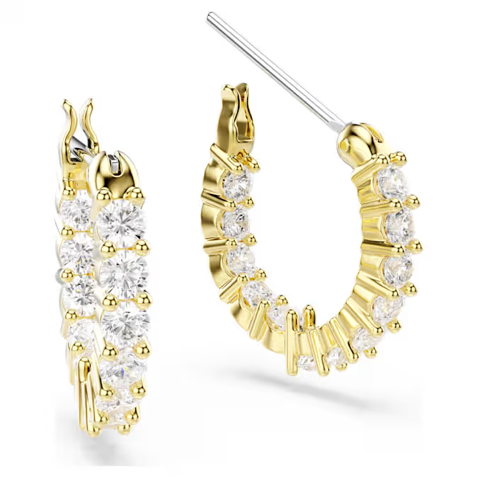 Swarovski Matrix Vittore Gold-Tone Plated Hoop Earrings With Clear Zirconia's 5733398