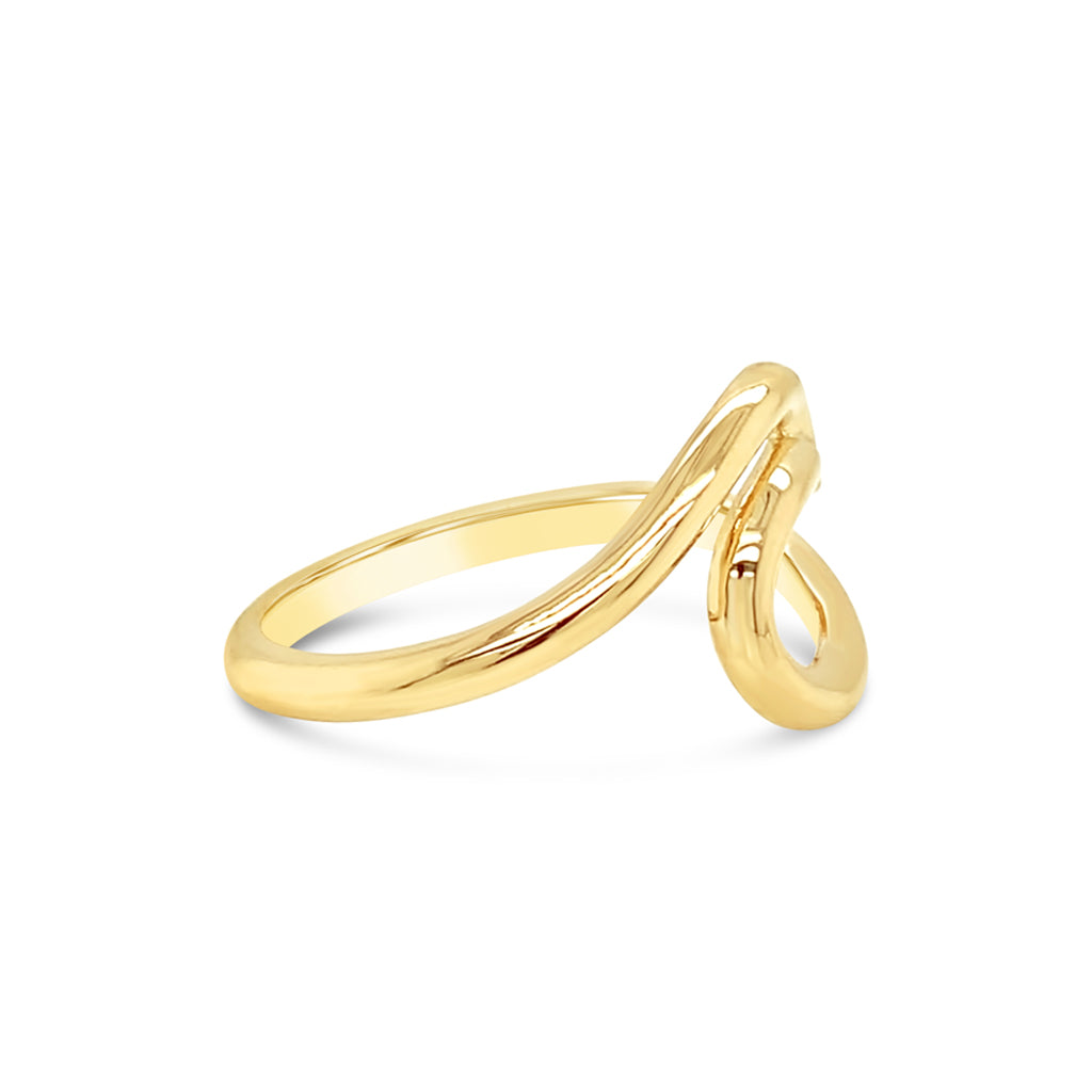 Women's 10K Yellow Gold James Robert Collection Polished Wave Ring
