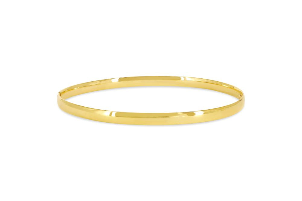 sempreORO Sterling Silver 14 Karat Gold Bonded Classic Bangle