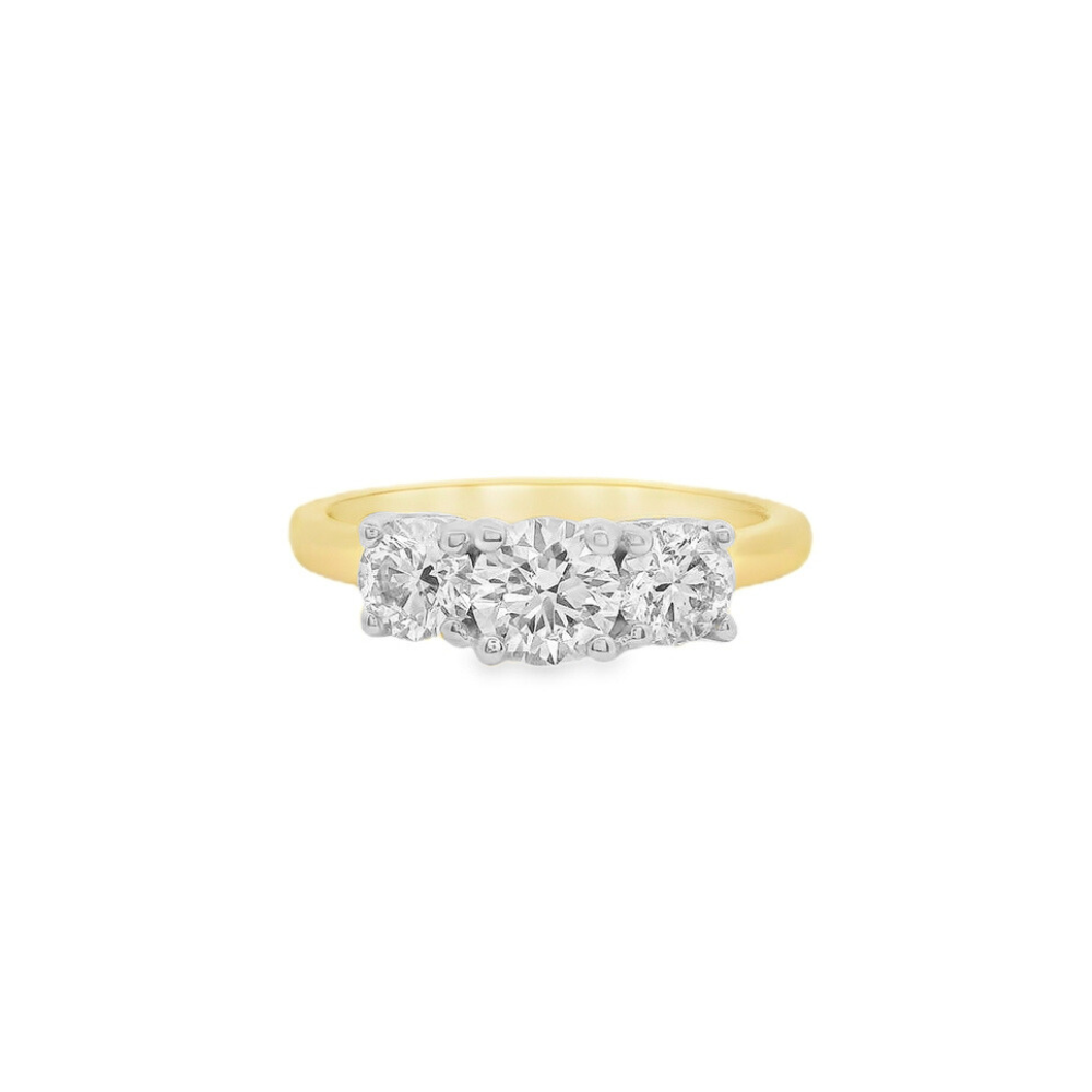 14K Yellow And White Gold 1.15 CTW Diamond Engagement Ring