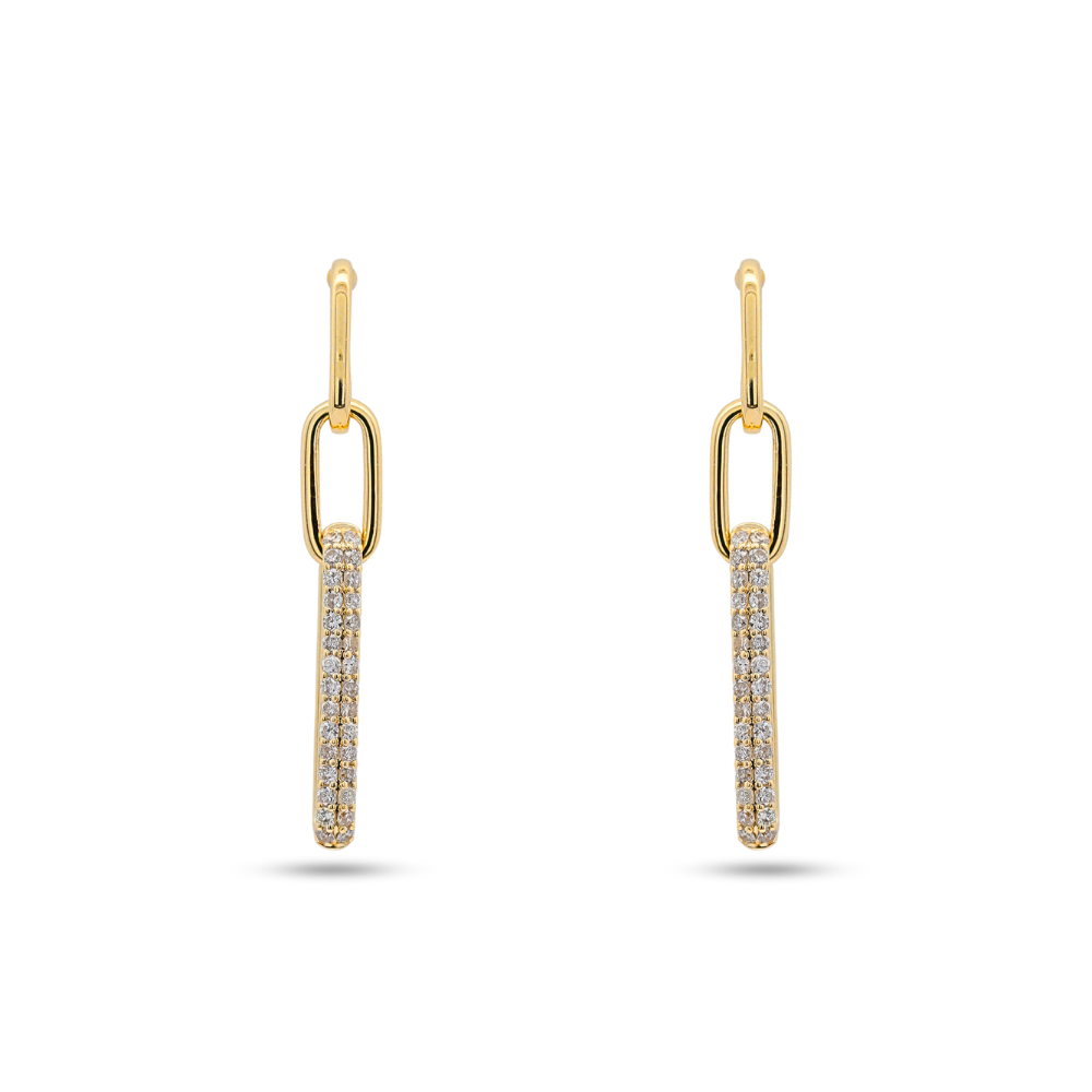 18K Yellow Gold 0.32 CTW Diamond Set Dangle Earrings