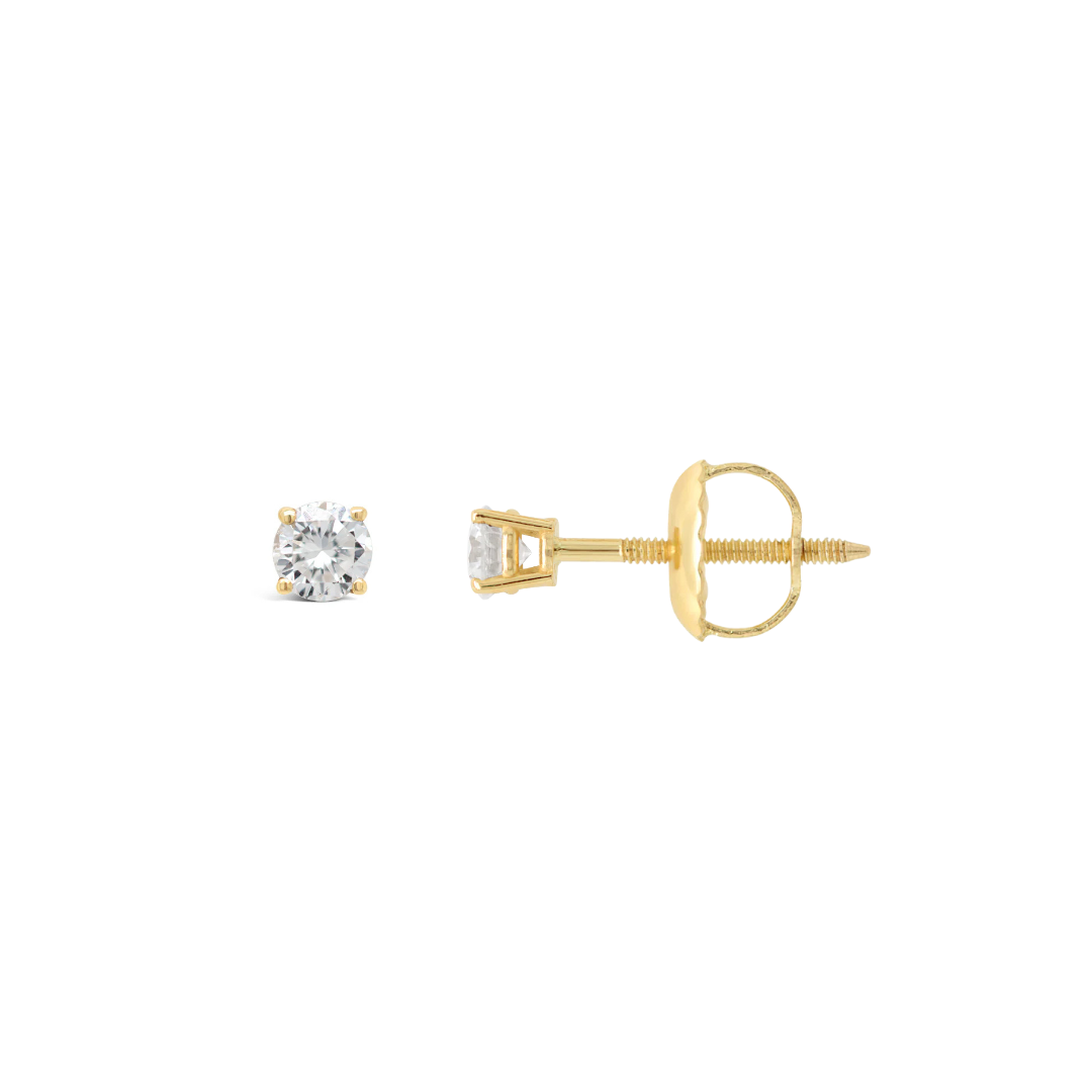 14K Yellow Gold 0.15 CTW I1 G-H Diamond Stud Earrings
