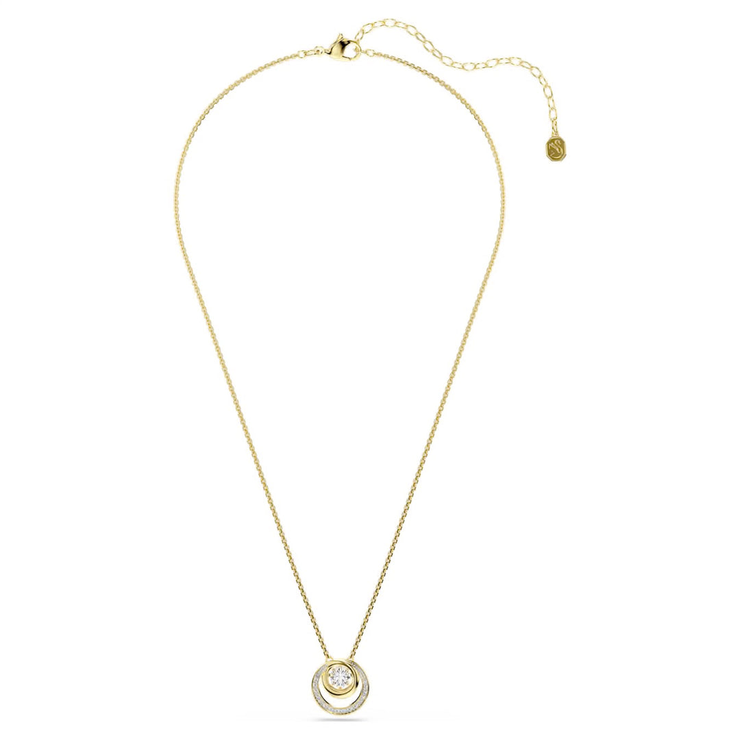 Swarovski Hyperbola Gold-Tone Plated Necklace With Clear Crystals 5738248