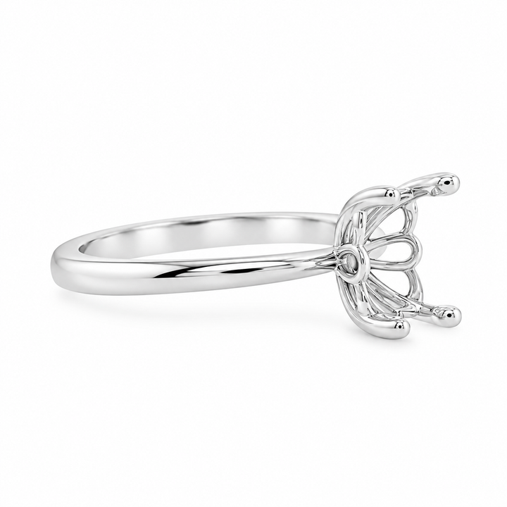 Women's 14K White Gold Solitaire Ring Mount 420-00129