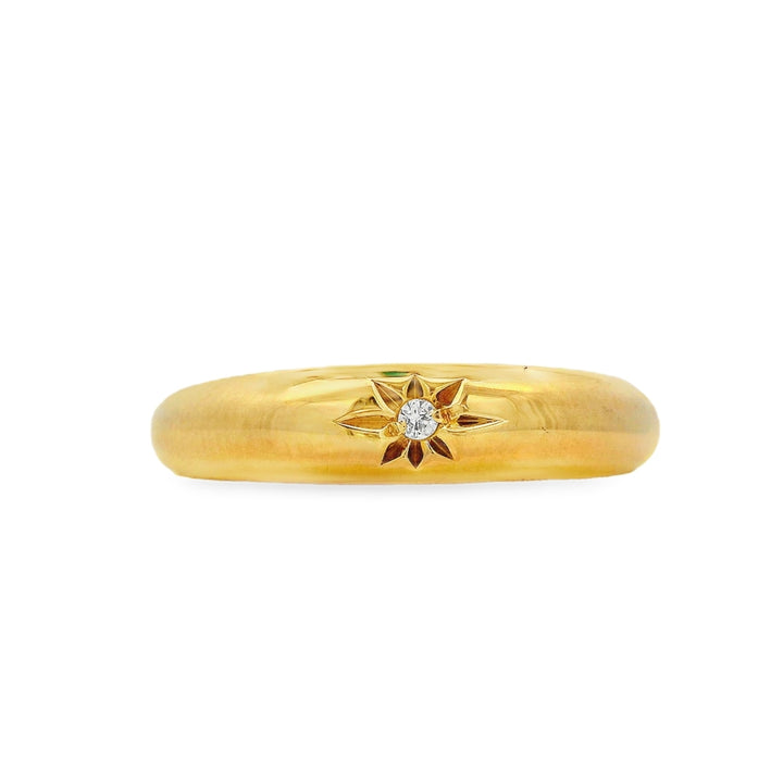 10K Yellow Gold 0.01 CTW Diamond Woman's Ring