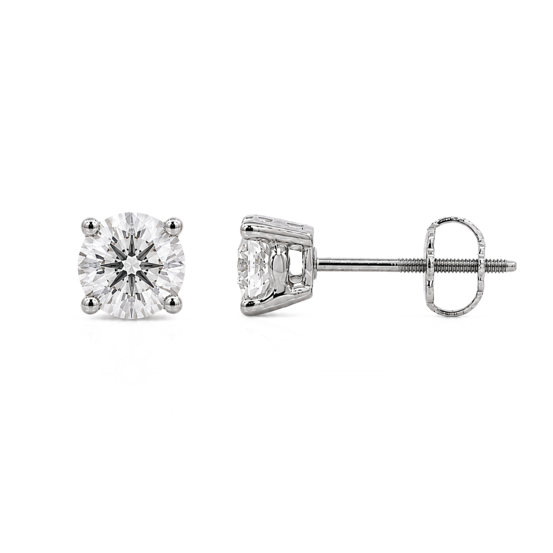 14K White Gold 0.75 CTW Lab Grown Diamond Stud Earrings