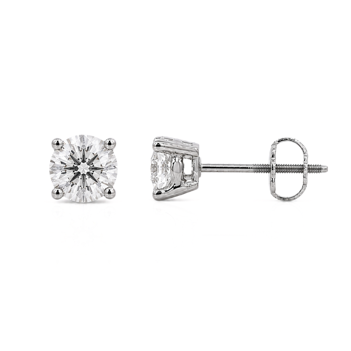 14K White Gold 0.75 CTW Lab Grown Diamond Stud Earrings