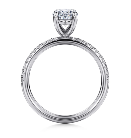Women's 14K White Gold Classic 0.20 CTW Diamond Semi-Mount Engagement Ring
