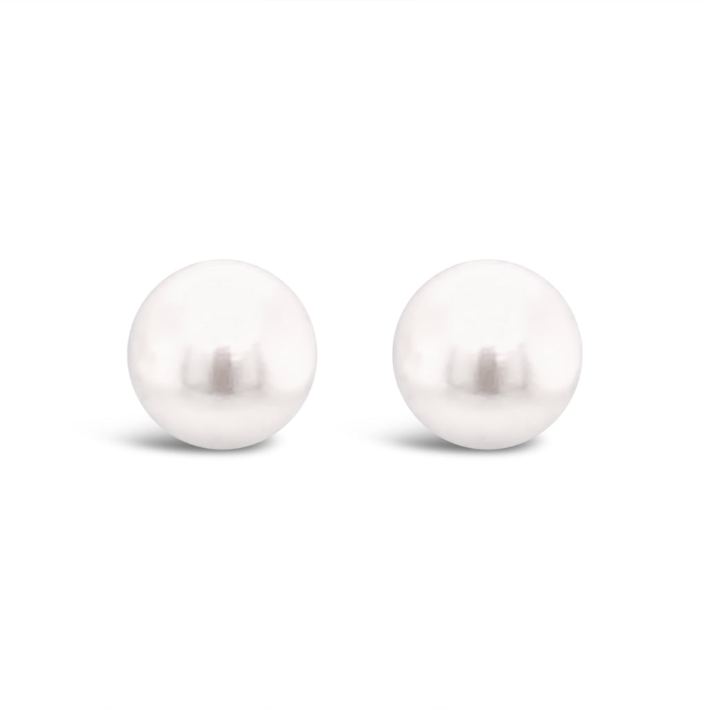 Women's 14K White Gold 5-5.5mm White Freshwater Cultured Pearl Stud Earrings