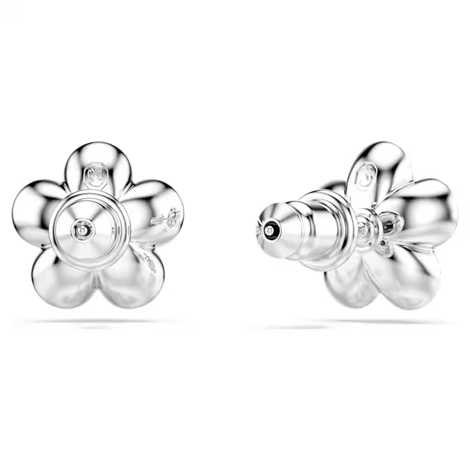 Swarovski Ariana Grande x Swarovski Rhodium Plated Stud Earrings With White Crystal Pearl 5756098