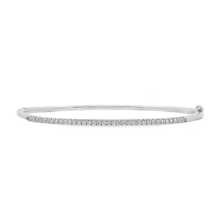 18K White Gold 0.46 CTW Diamond Bangle Bracelet