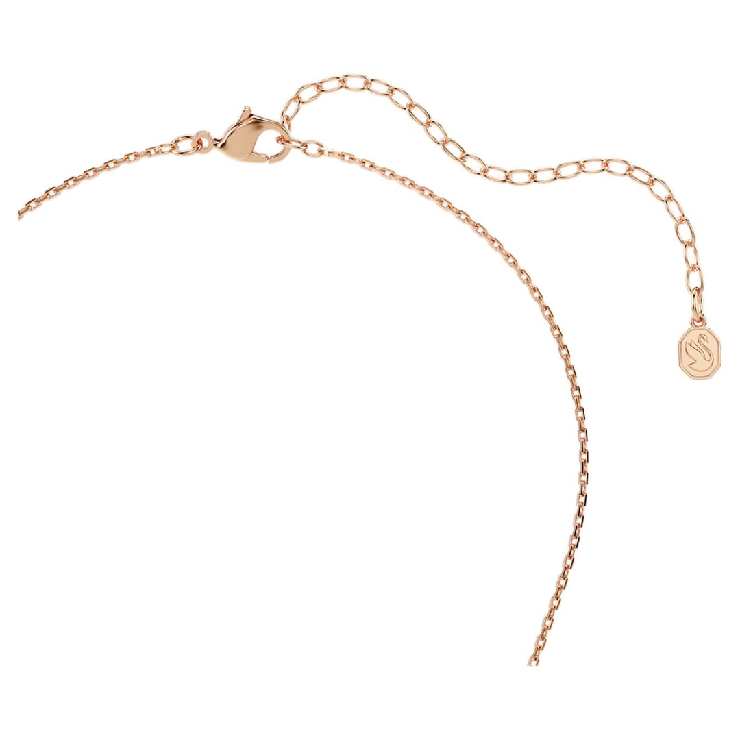 Swarovski Constella Rose Gold-Tone Plated Necklace With Pink Cubic Zirconia 5744244