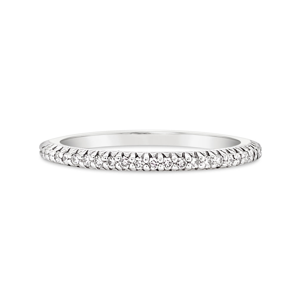 14K White Gold Polished Women's 0.34 CT Total Weight Diamond Eternity Band