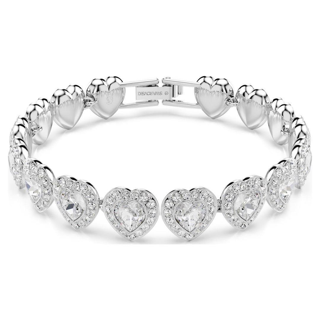 Swarovski Ariana Grande x Swarovski Rhodium Plated Heart Bracelet With Clear Crystals 5720860