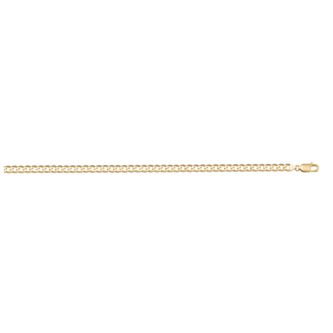 10K Yellow Gold Small 2.4mm Open Curb Link 18" Chain