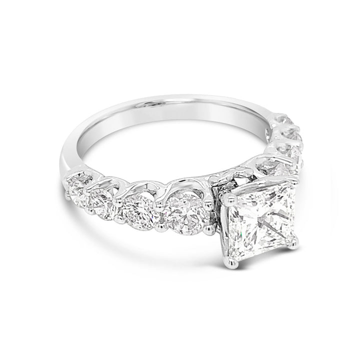 18K White Gold Romance Classic Engagement 1.38 CTW Diamond Semi-Mount