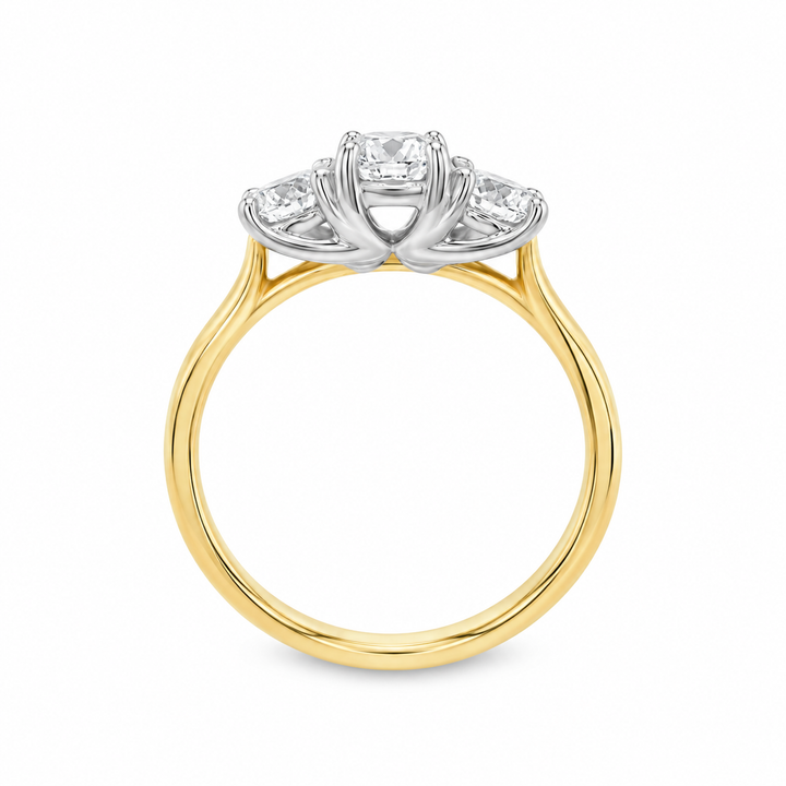 14K Yellow And White Gold 1.15 CTW Diamond Engagement Ring