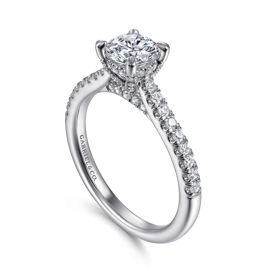 Women's 14K White Gold Classic Diamond Semi-Mount Engagement Ring