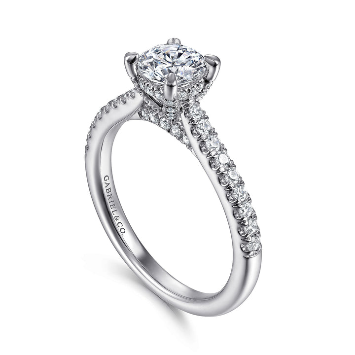 Women's 14K White Gold Classic Diamond Semi-Mount Engagement Ring