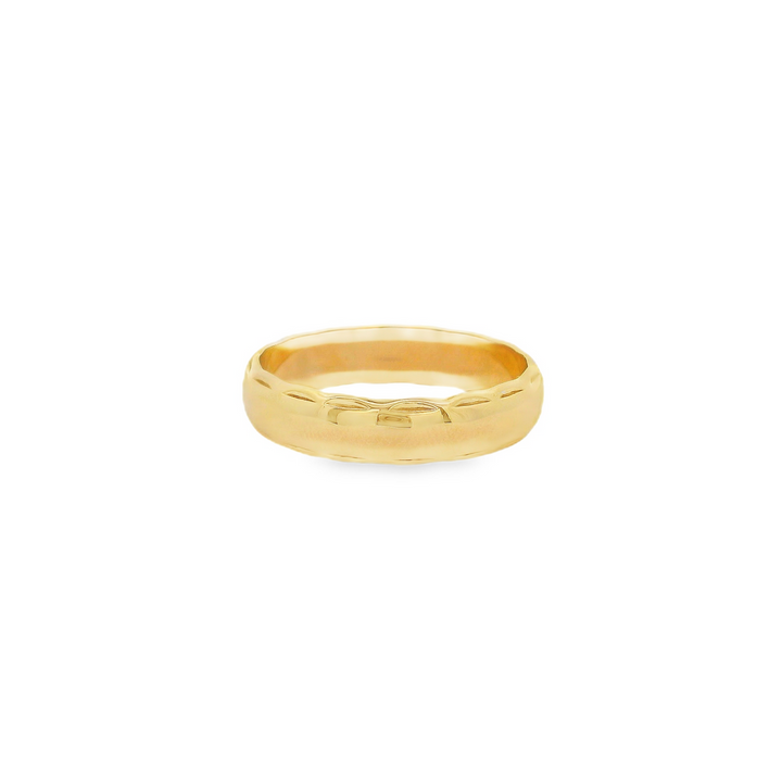 Estate - 10K Yellow Gold 5mm Wide Band, Size 10