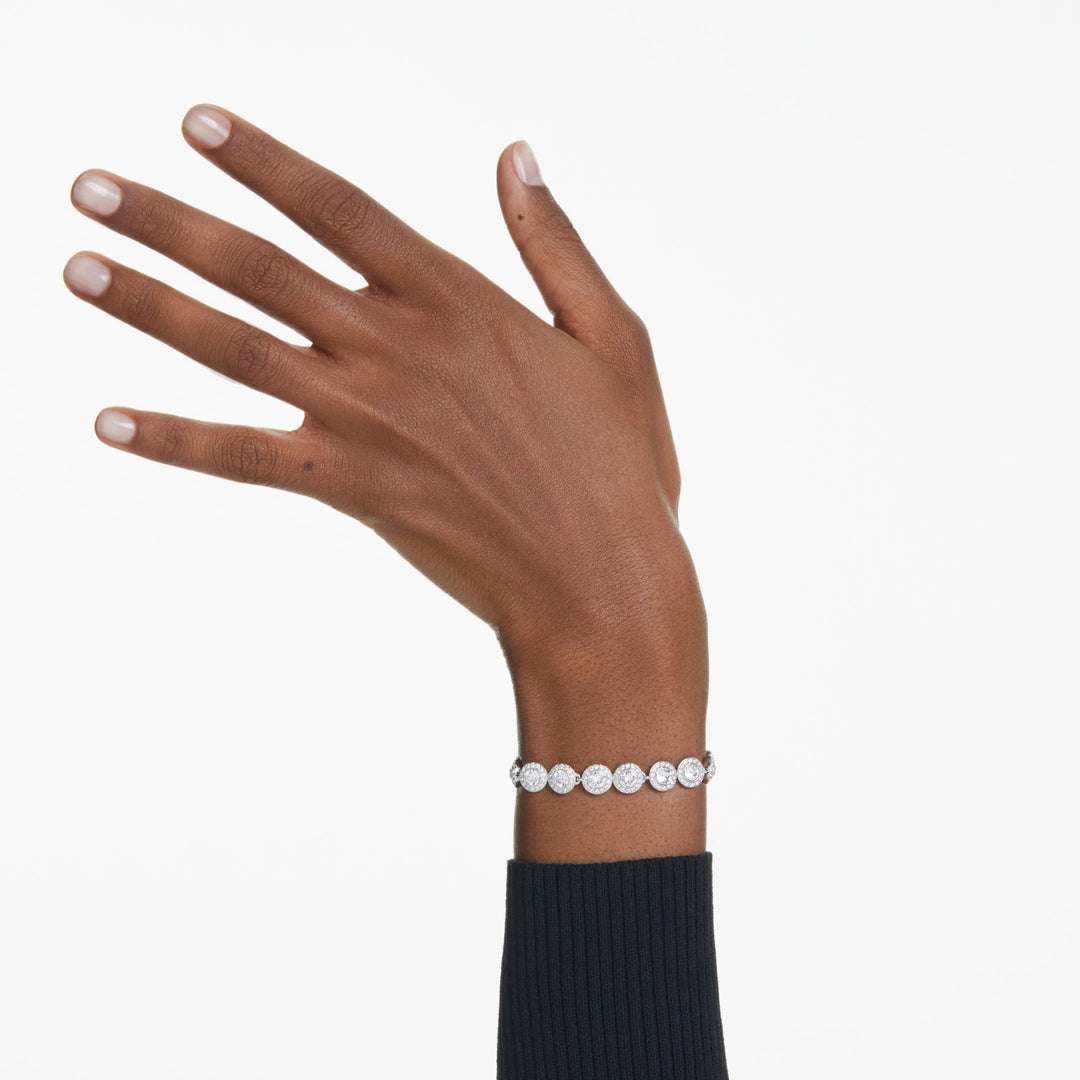Swarovski Una Angelic Rhodium Plated Bracelet With Clear Crystals 5682279
