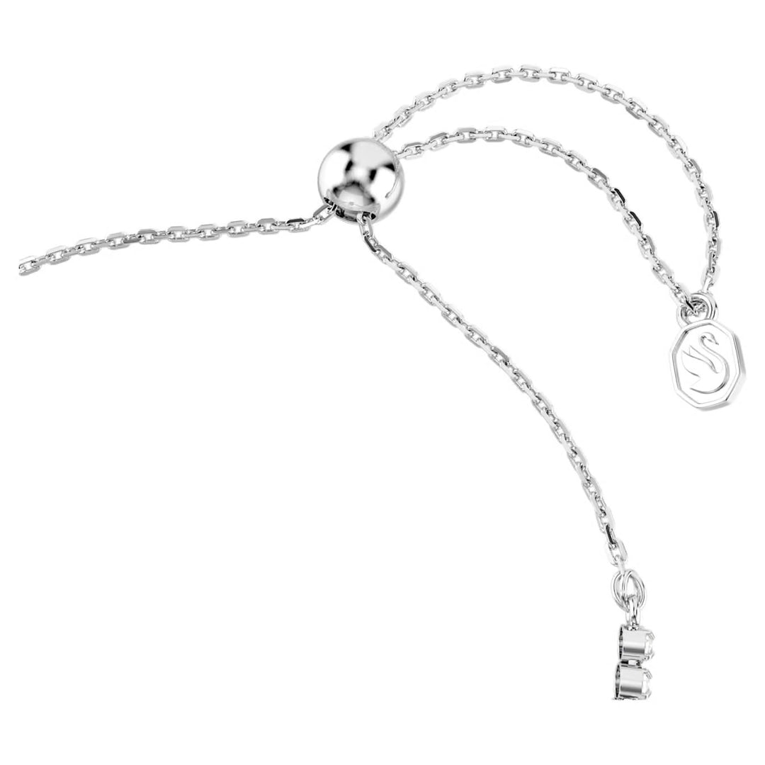 Swarovski Idyllia Rhodium Plated Bracelet With Heart Shaped Clear Cubic Zirconia 5742022