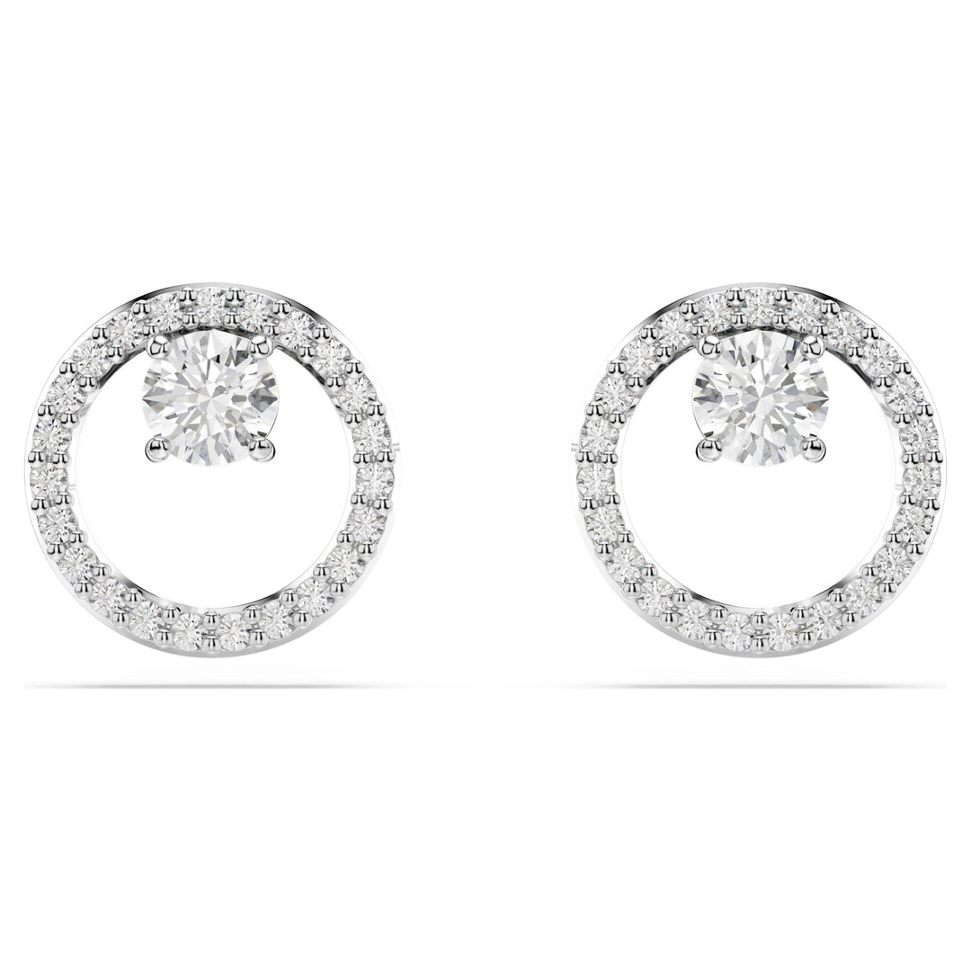 Swarovski Constella Rhodium Plated Stud Earrings With Clear Zirconia's 5692262